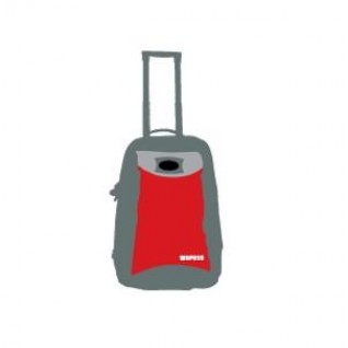 Jr Gear Wheeled Su Geçirmez Küçük Boy Kabin Çanta-KIRMIZI